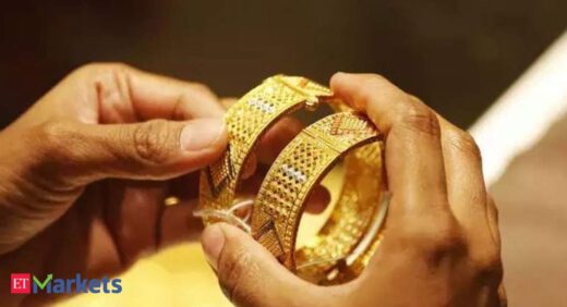 Gold futures ease on low demand, slip below Rs 45,300